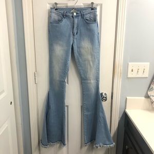 Altar’d State Flair Leg Light Denim Jeans